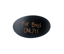 Load image into Gallery viewer, Black &quot;For Boys Only!&quot; Logo Palm Brush
